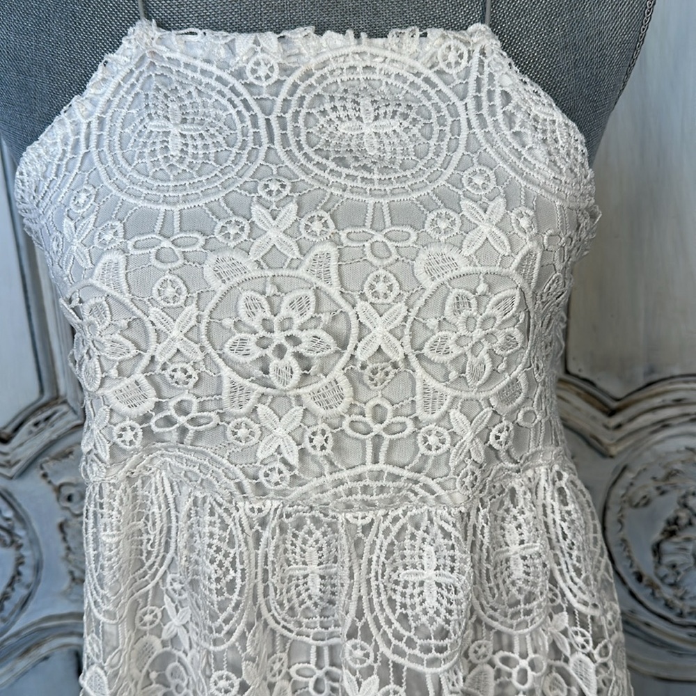 Audrey3+1 Lovely White Lace Empire Summer Dress CottageCore Feminine Victorian - Picture 4 of 9